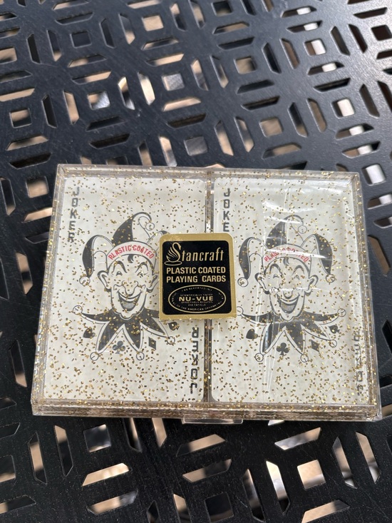 Stancraft Other - Vintage Stancraft Plastic Coated Playing Cards Antique Car Motif Both are Sealed